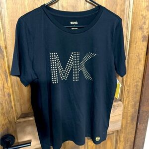 Women’s MK Michael Kors short sleeve tee with studded logo. size large